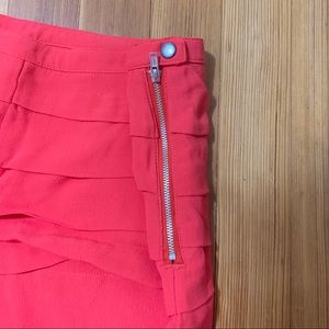Red Ruffle Shorts